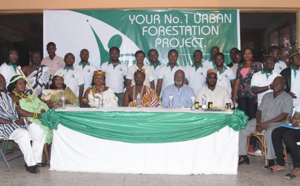 Youth4Green participants at an urban forestation event